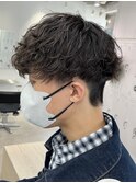 ツイストスパイラルパーマ刈り上げツーブロック波巻きスパイラル