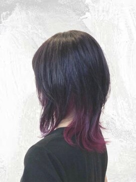 オーヘアー 南柏(OxO Hair) ウルフ/インナー/パープル/南柏