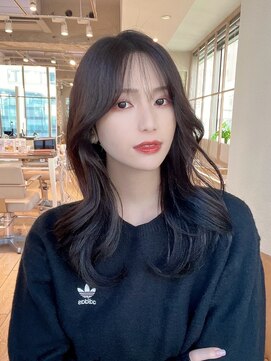 アフロート ディル(AFLOAT D'L) くびれヘア 韓国風 薄めバング 2wayバング フェミニンロング