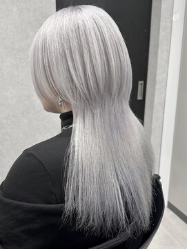 ロウル 渋谷(LOWRL) ホワイトシルバー/ロングウルフ/ブリーチ