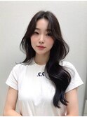 アッシュグレーレイヤーカットアッシュ20代30代40代韓国ヘア艶髪