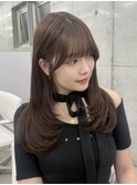 ワンカールで可愛いレイヤーカット ショコラブラウン