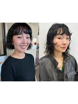 ダメージの少ないケアパーマでダメージを最小限に抑えつつ、理想のパーマスタイルを実現♪