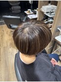 マッシュショート　脱白髪染め　ハイライト　20代30代40代50代