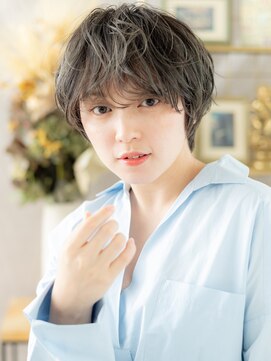 カバーヘア ブリス 北浦和(COVER HAIR bliss) スモーキーカラーくせ毛風プードルボブパーマh4北浦和20代30代