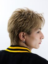 オーシャントーキョー 大阪(OCEAN TOKYO)&nbsp;ハイライトミルクティーベージュツーブロックメンズマッシュ