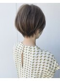 ショート×オリーブベージュ