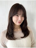 ワンカールレイヤーカット顔周りカットくびれヘアロングレイヤー