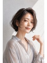 アッシュ 学芸大学店(Ash) ショートボブ/大人女性/グレージュ/白髪ぼかし/脱白髪染め