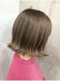 【MIRAC町田店河原崎】ミルクティーベージュボブ