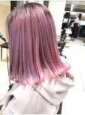 韓国風　ピンクアッシュ　グラデーション　タンバルモリ　ボブ☆