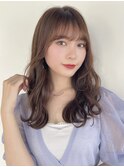 小顔くびれヘア/韓国ヘア/似合わせカット/グレージュカラー
