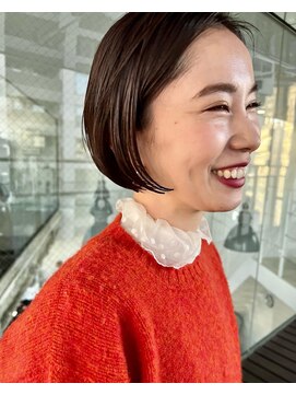 ワク(WAKU) 【WAKU】ミニボブ　切りっぱなしボブ　ウェットヘア