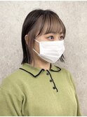 前髪インナーカラーフェイスフレーミングミルクティーベージュ