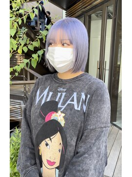 ミィ 表参道(mee.) 【mee.】ヤジマ パツッとボブ ラベンダーカラー