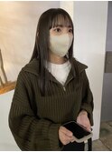 透ける暗髪 オリーブグレー