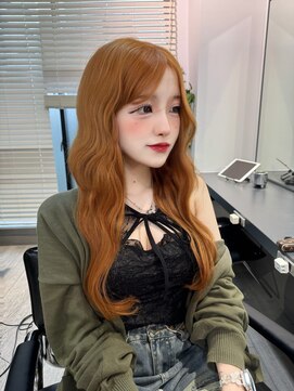 グロウ 渋谷西口(grow) オレンジブラウンプルエクステロング