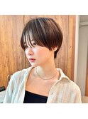 大人マッシュショートショートヘアショートボブ前髪長め表参道