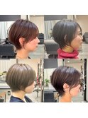 AH165似合わせショート/前髪長めショート/大阪ショート