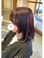 フラム(fulam)&nbsp;顔まわりレイヤー×ワインレッド