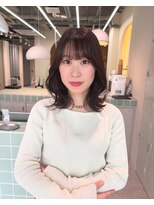 ネウィ 広島(newi)&nbsp;くびれミディアム/韓国/ブラウンベージュ/髪質改善/顔まわり