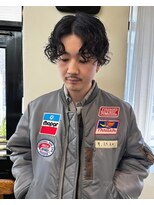 コラン 中目黒(collan) メンズセンターパートスパイラルパーマ