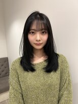 ラヴィズム 長岡店(LUVISM)&nbsp;韓国ヘアー顔周りレイヤーおくれ毛ミディアム前髪長岡/新潟/宮関