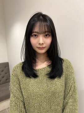 ラヴィズム 長岡店(LUVISM) 韓国ヘアー顔周りレイヤーおくれ毛ミディアム前髪長岡/新潟/宮関