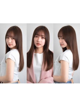 【カット＋シームレス縮毛矯正＋TOKIOトリートメント￥16000】髪質に合わせた薬剤でナチュラルな艶髪に♪