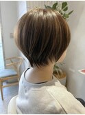 30,40,50代◎白髪ぼかしハイライト/ショート/前髪あり