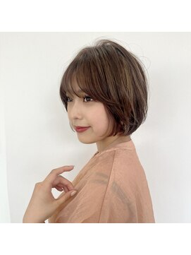 ハピネス クローバー 八木店(Happiness CLOVER) ショートカットxひし形ショートボブx前髪あり20代30代40代