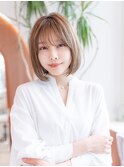 20代30代切りっぱなしレイヤーボブ/髪質改善ストレート/外ハネ