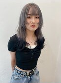グレージュロングレイヤー