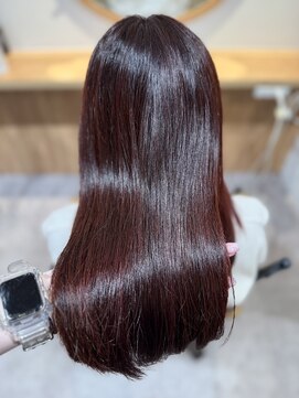 ノック(knock) 艶髪×Cassis red/髪質改善/艶髪/レッドカラー/ピンクカラー