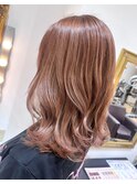 ブリーチ無し☆透明感ピンクcolor