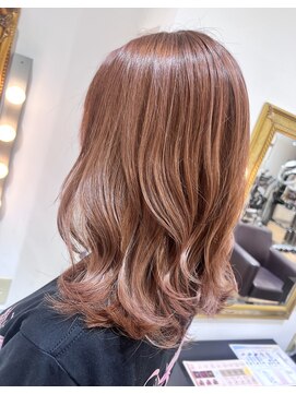 コワファースト させぼ五番街店(COIFF1RST) ブリーチ無し☆透明感ピンクcolor