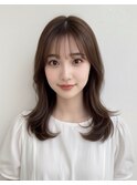 顔まわりレイヤー/くびれヘア
