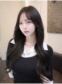 黒髪/クラゲヘアー/オリーブグレー/小顔/ココアベージュ/渋谷