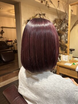 アメリシュシュ 柏(ameri chouchou) 【ameri chouchou 柏】鮮やかなブリーチ高彩度暖色系カラー♪