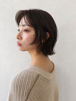 ロア 四条河原町店(LoRE)&nbsp;黒髪ウェットのミニウルフ｜顔まわりカット