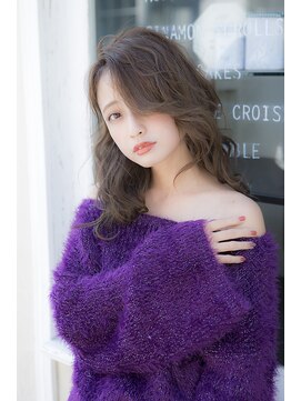 ミエルヘアービジュー(miel hair bijoux) 【miel hair bijoux】ゆるふわセミ×ハイ透明感カラー♪♪