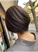 小顔美人前下がり丸みショートボブ【VIST椎名昭代】