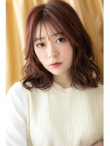 カバーヘア ブリス 大宮西口(COVER HAIR bliss) ミルクティーピンクくせ毛風小顔ウェーブ巻きZ大宮20代30代40代