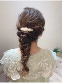 ロング編みおろしスタイル