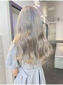 ホワイトシルバー/ダブルカラー/ケアブリーチ/髪質改善/原宿