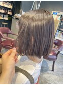 20代30代大人可愛いエアリーボブミルクティーベージュ透明感