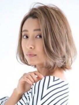 アース 川崎店(HAIR&MAKE EARTH) 小顔エアリーボブ_トリートメント_丸みボブ_髪質改善
