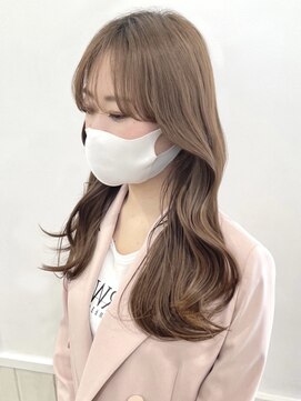 ネオリーブウリ 二子玉川店(Neolive uri) 切りっぱなしボブエアリーロング美髪ピンクブラウン《二子玉川》