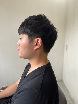 ソイクフ 四条大宮店(SOY-KUFU) 【soy-kufu】MEN'S HAIR束感アッシュブラックマッシュパーマ