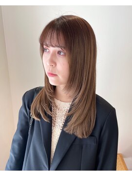 ノック(knock) 重めハイレイヤー×ミルクティベージュ